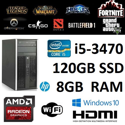 gaming pc i5 3470 amd r7 360 windows 10 pro fo!   rtnite ready - fortnite for windows 10 requirements