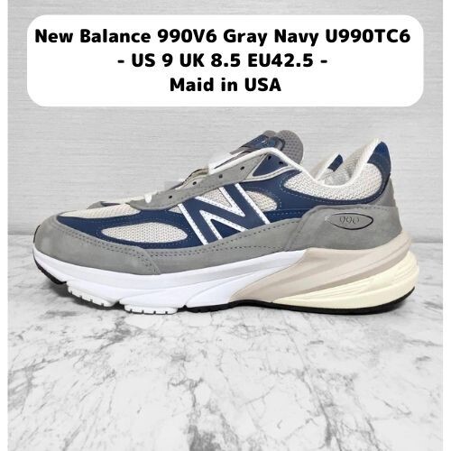 New Balance 990V6 Gray Navy FuelCell U990TC6 – US 9 UK 8.5 EU42.5