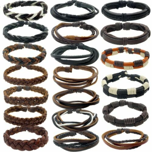 Bracelet de surfeur en cuir et breloques - Achat / Vente bracelet