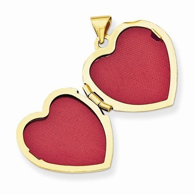 Pre-owned Wishing For Claudia 14k Yellow Gold Small Heart Shaped Claddagh Locket With Diamond