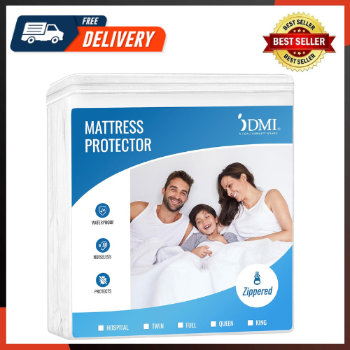 Waterproof Mattress Protector and Mattress Cover, Encased Zippered Fit, Full