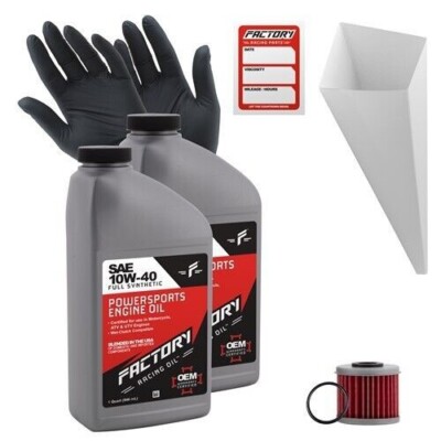 Factory Racing Parts 10W-40 2qt Oil Change Kit For Honda CRF450R/RX CRF450RWE