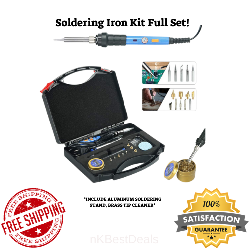 Kit Full Set 60w 110v Soldering Welding Iron Kit Adjustable New