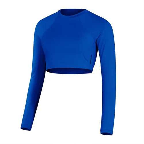 Speedo Women's FLU3NTE Solid Long Sleeve Crop Top Rashguard UPF 50+ Quick Dry