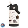 Logo Brands NCAA Montana Grizzlies Mascot Stainless-Steel Kids Bottle -Soft Silicone Mouthpiece, Easy To Carry, Kid-Friendly Design- Great For School and On-The-Go