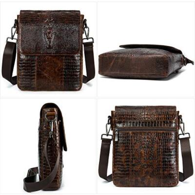  Leather Flap Messenger Bag for Men Small Crossbody Shoulder Bag,Novelty 