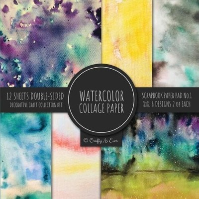 Watercolor Collage Paper for Scrapbooking (Paperback)