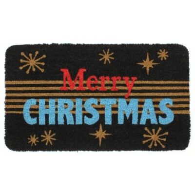 Christmas Biodegradable Coir Door Mats Santa,Merry CHS,Reindeer,Sparkle,Ho Ho Ho