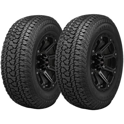 (QTY 2) LT285/70R17 Kumho Road Venture AT51 121/118R LRE Black Wall Tires