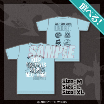 Guilty Gear Strive Bridget T-shirt M Size Light Blue Kujibikido New