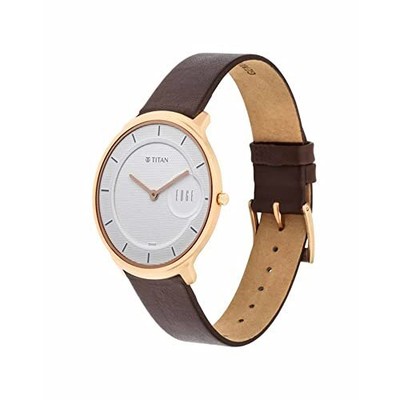 Pre-owned Titan Analog White Dial Men's Watch-nq1843wl01