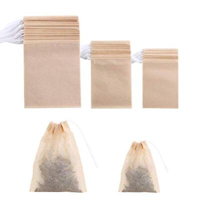 400 Pack Disposable Drawstring Tea Filter Bags Safe & Natural Unbleached Paper T