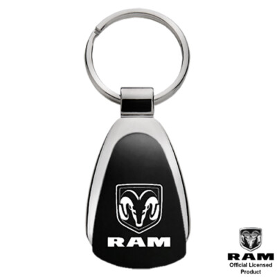 Dodge Ram Black Teardrop Key Chain