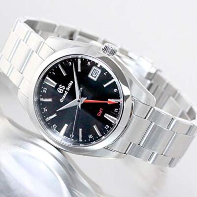 Pre-owned Grand Seiko Sbgn013 Heritage Collection Gmt Black Dial Stainless Men Watch