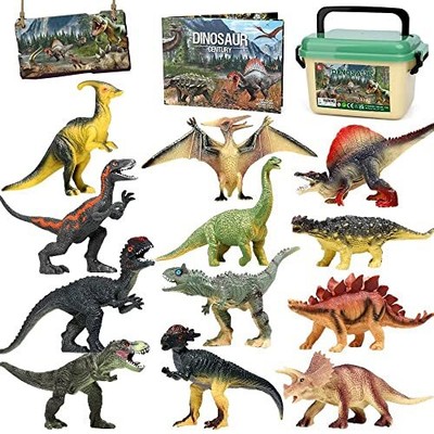 FRUSE Dinosaure Jouet12 Pcs Grandes Réaliste Figurine Dinosaure avec T-RexSea...