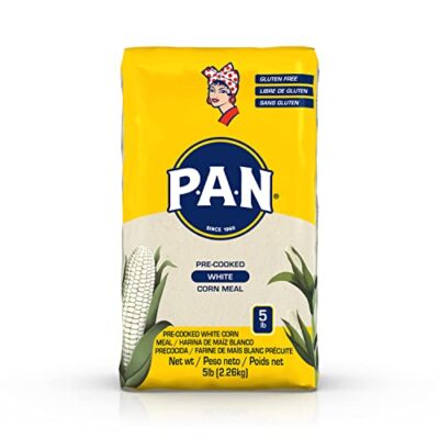 P.A.N. White Corn Meal Pre-Cooked Gluten Free Flour for Arepas (5 lb /Pack of 1)