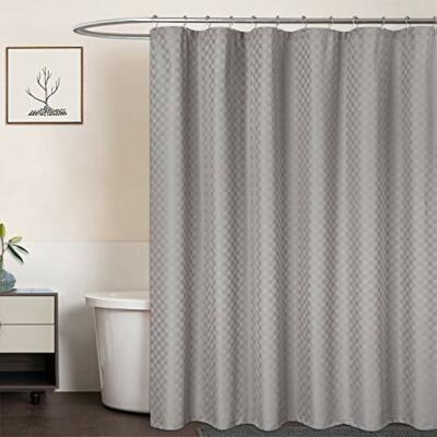 Lintimes - Tenda da Doccia in Tessuto Pesante per Il Bagno, Grey, W72xL96