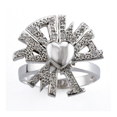 Pre-owned Gems4me Mi Amor Motion Ring - Fl871