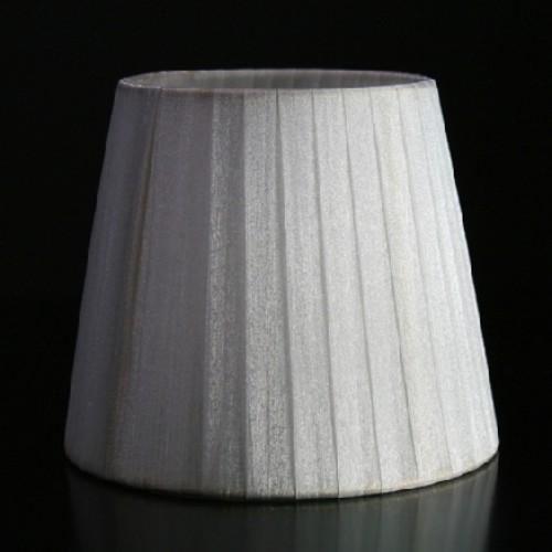 Paralume Conico Cilindro Moderno Per Lampada Applique Organza Bianco Mis 15" dfh