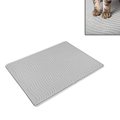 ToughGrip Waterproof Cat Litter Mat w/Inner Channels & Raised Outer Lip | Lar...