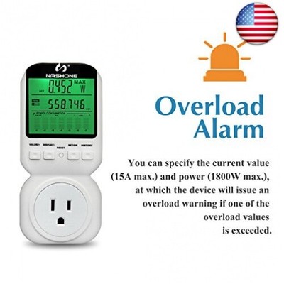 Power Energy Meter,Electricity Usage Monitor Plug with High Accuracy,Large LCD