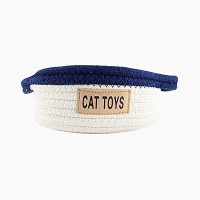 Midlee Cat Toy Rope Cotton Basket Small