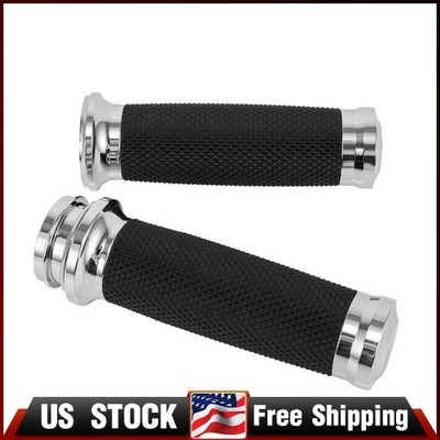 1" Motorcycle Handle Bar Hand Grips For Harley CVO Dyna Electra Glide  Iron 883