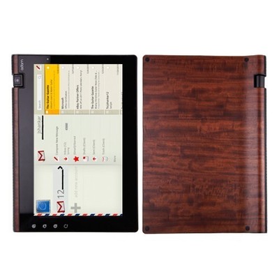 Skinomi Tablet Skin Dark Wood Cover+Film Screen Protector for Notion Ink Adam 3G