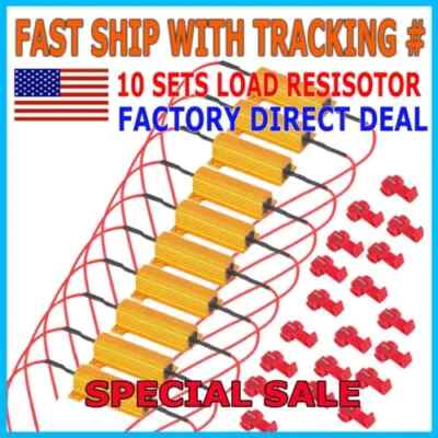 10pcs Load Resistor 50W 6RJ LED Decoder Fix Error Code Hyper Flash Turn Signal  