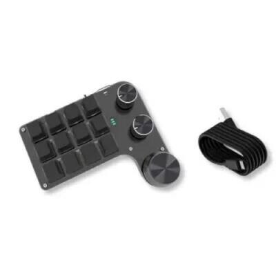Programming Macro Custom Keyboard 12 Key 3 Knobs RGB 18 Character One Keypad