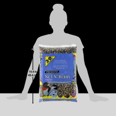 Wild Bird Food Dry Feed Premium Nut N' Berry Fruits Nuts Vitamins 14 Pound Bag