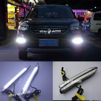 LED DRL Driving Daytime Running Day Fog Lamp Light For 2011-2013 Renault Koleos