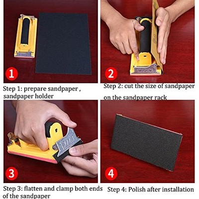 Hand Sander With Handle Hand Sanding Block Sandpaper Holder For Wood Drywall Met