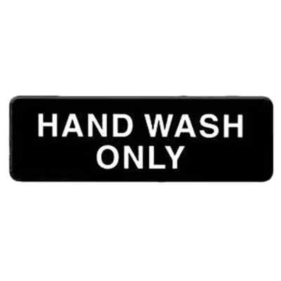 Thunder Group PLIS9333BK 9'' x 3'' Black Self Adhesive Information Symbol Sign
