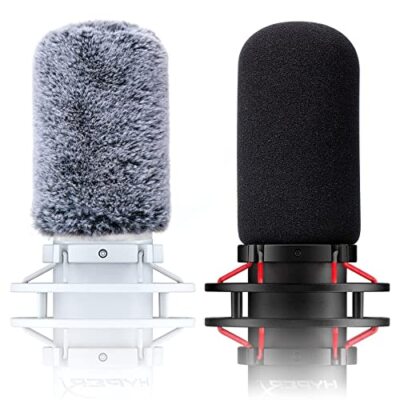 Microphone Windscreen Pop Filter Compatible with HyperX Windsrceen&Furry Foam