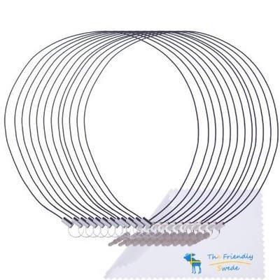 The Friendly Swede (TM) Bundle of 12 Long 15'' 12 x Elastic Lanyards 