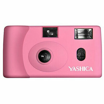YASHICA MF-1 Snapshot Art 35mm Simple Film Camera Set Roll Film Bundle (Pink)
