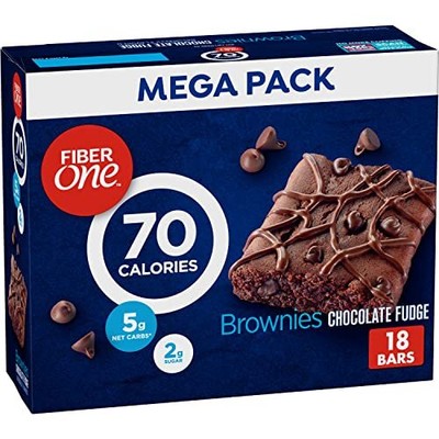 70 Calorie Brownies, Chocolate Fudge, Snack Bars, 18 ct