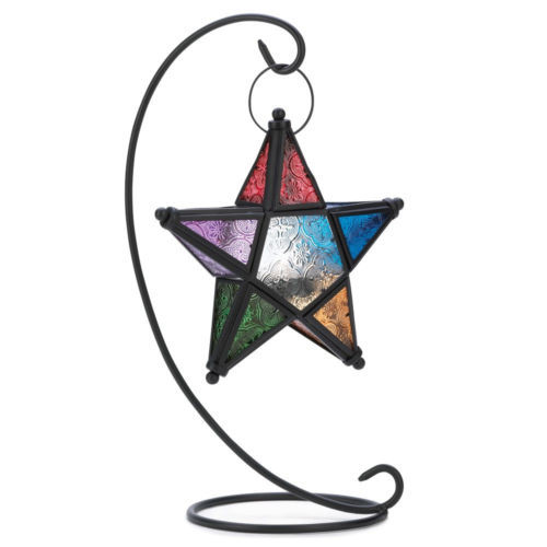 Star Glass Candle Lantern Stands