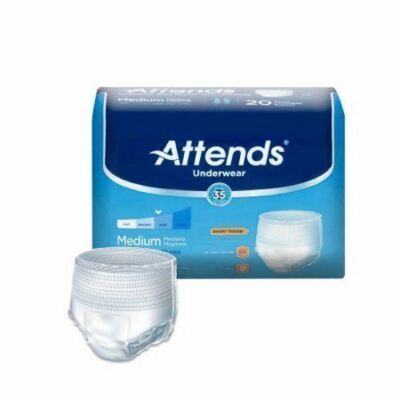 Unisex Adult Absorbent Underwear Attends Pull On Medium  Pack Of 25 By Attends