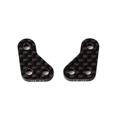 Team Associated RC10B6.3 FT Steering Block Arms, HT +1, carbon fiber 91902