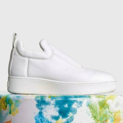 Pre-owned Celine Pull On Sneakers Flats Shoes White 41 Phoebe Philo Fall'16 Rare