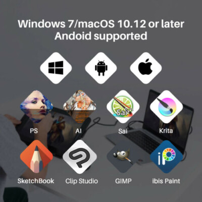 Refurbished Huion KAMVAS 13 Graphics Drawing Pen Tablet 13.3 Inch Random Color