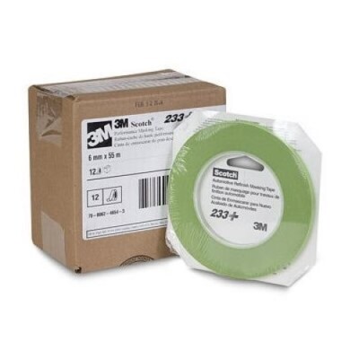 3M 26344 Scotch Performance Masking Tape 233+ 1/4'', 12 Rolls