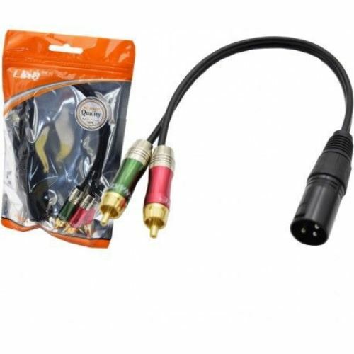 Cavo Adattatore Audio Da XLR Maschio A 2 RCA linq kl-9245