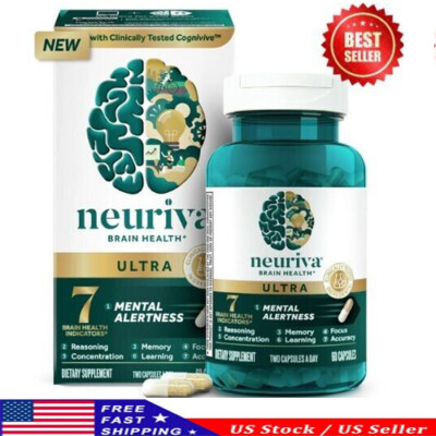 Neuriva Ultra Brain Health Mental Alertness Memory Focus 60 Capsules Health US~~