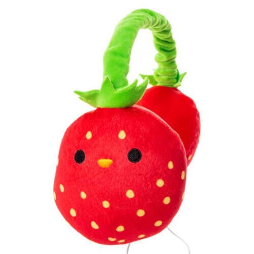 Fluffy Cuties Plush Wired Headphones-Tilly the Strawberry