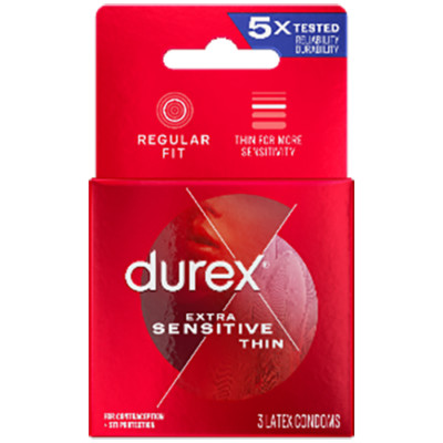 Durex Extra Sensitive Thin Premium Lubricated Condoms - Choose Quantity