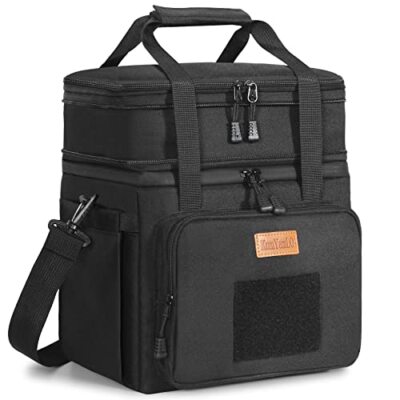 For Menlarge Insulated Waterproof Cooler Bag 24can Black1