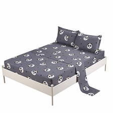 mag lovely panda bed sheet 3pc gray color twin size animal